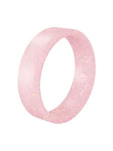 Women's Pink Pixie Dust Modern Silicone Ring