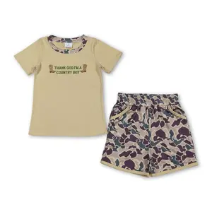 C Boy Summer Outfit Western Clothes Shows Camo Hunting Clothes Thanks Gof I'm A Country Boy Outfit  BSSO1577