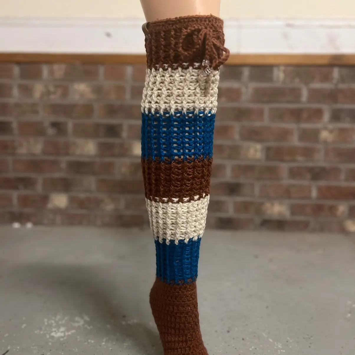 Crocheted socks