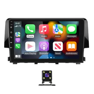 9" Car Stereo for 2016–2020 Honda Civic – Compatible with Wireless CarPlay & Android Auto, 2GB+32GB, AHD Backup Camera, GPS, Mic