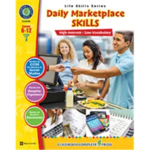 212 MAIN Daily Marketplace Skills Workbook - Gr. 6-12 Educational Textbook, Classroom Complete Press