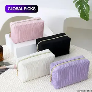 Corduroy Pencil Case - Large-Capacity Multifunctional Portable School Supplies Organizer, Stylish Fashion Accessory for School & Daily Use