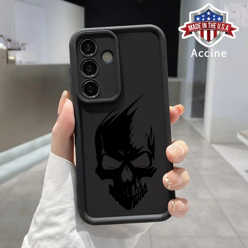 Smartphone Casing Compatible with Galaxy S22+, S23 Ultra, S24 Plus, S25 - Punk Skull Panache Design, Full Body Protection, Shockproof Soft Silicone Cover for Handheld Cellphone Devices, Accessories, Durable
