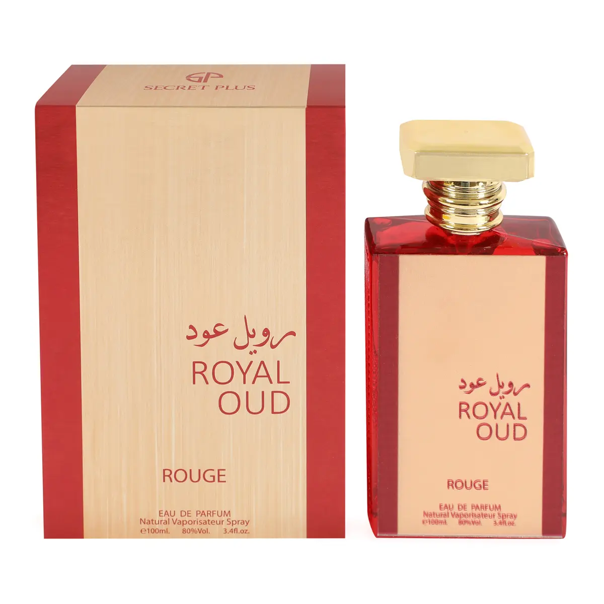 Secret Plus Royal Oud Rouge Eau De Parfum Natural Spray for Men 100Ml/3.4fl.oz.