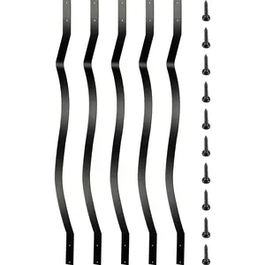 fathersdaygift VEVOR Deck Balusters, 26 Pack Metal Deck Spindles, 32.25x1 Staircase Baluster with Screws, Aluminum Alloy Deck Railing for Wood and Composite Deck, Stylish Baluster for Outdoor Stair Deck Porch