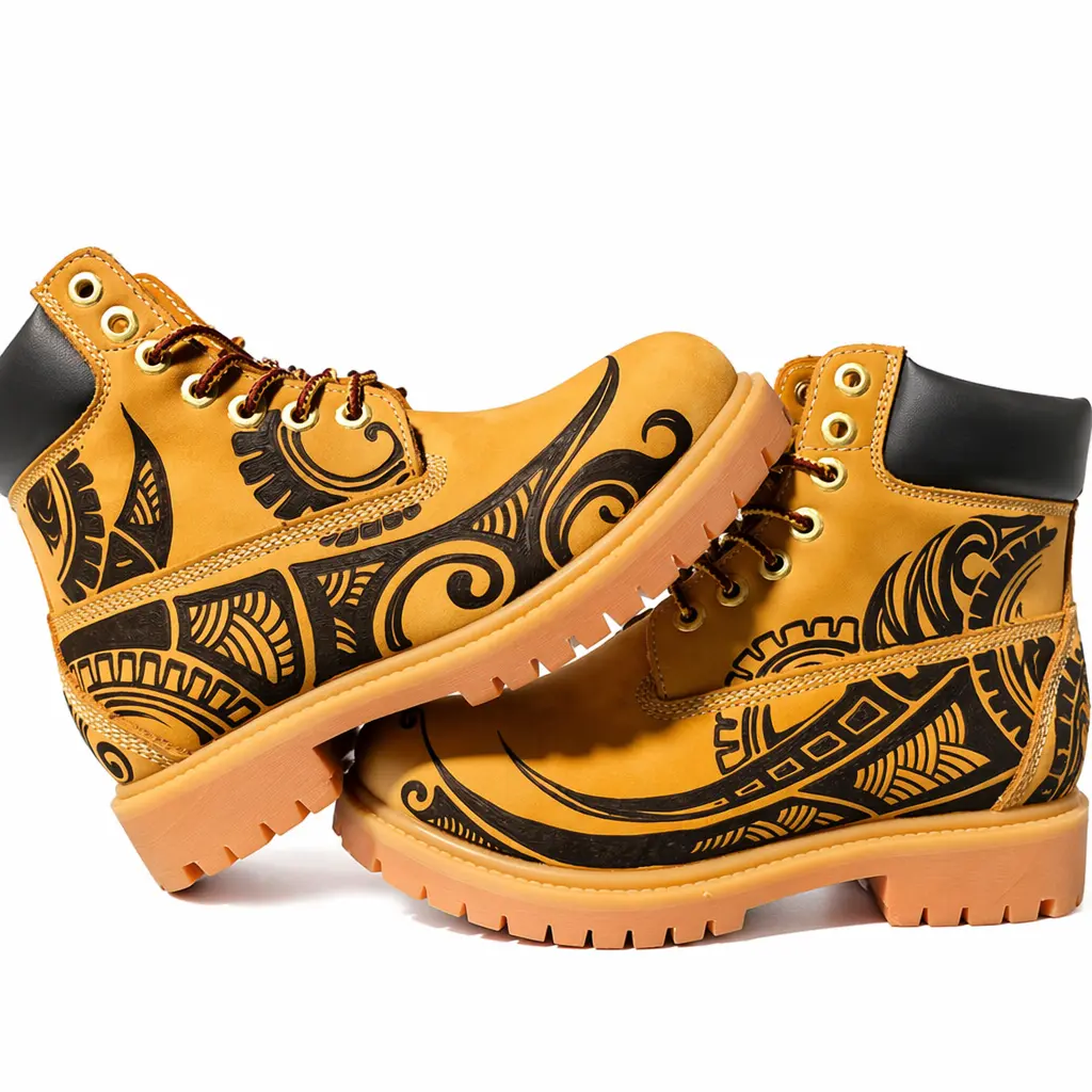 Men's Totem Style Intangible Cultural Heritage Handcrafted Embossed Leather Boots men - Unisex Thick-Soled Retro Cuban Minimalist Lace-Up Western Ootd Statement Shoes for Streetwear, Motorcycling, Elevated Casual, Rodeo Outfit Inspo