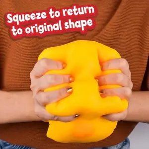 Cute Cheese Block Squishy Toy | Yellow Moldable Squeeze - Perfect Gift for Kids & Toddlers