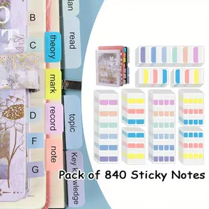 840 pcs sticker index labels, suitable for classrooms, offices, libraries, learning aids