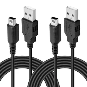 DSi Charger,1.2M/4FT 3DS 2DS Lite Charger  Power USB  Cord for Compatible with   3DS/3DS XL/2DS/2DS XL/DSi XL Lite Black Wall Charger and  Charger(2 Pack)