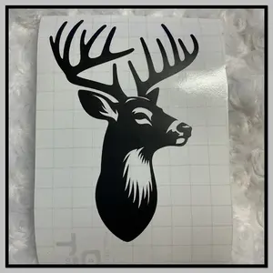Deer Head Vinyl Decal