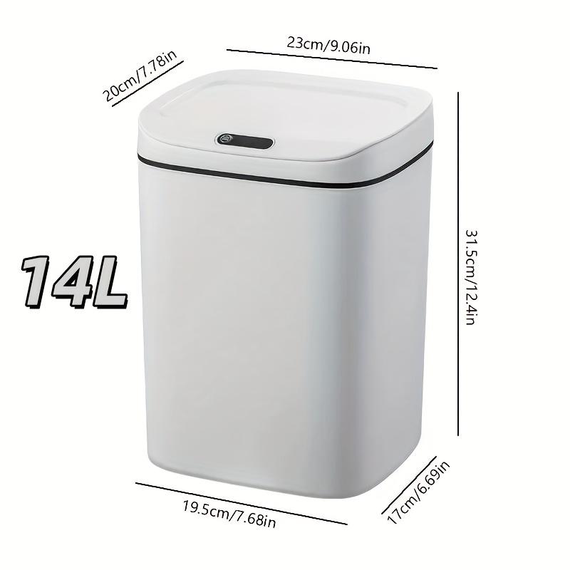 Motion-Activated Smart Trash Bin for Bathrooms, Featuring a Lid And Touchless Operation. Its Minimalist Design Makes It Ideal for Home, Kitchen, Office, Bathroom, And Outdoor Settings, Providing an Effective Solution for