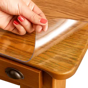 Clear Table Cover Protector Rectangle | 70 x 150 cm (About 27.6″ × 59.1″)| Waterproof, Anti-Scratch Clear Desk Mat for Office, Desktop, Dresser, Dining Table