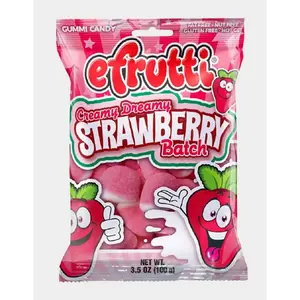 eFrutti Creamy-Dreamy Strawberry Gummies - 1 Bag / 3.5 Oz - The Yummiest Strawberry Gummies for Kids & Adults
