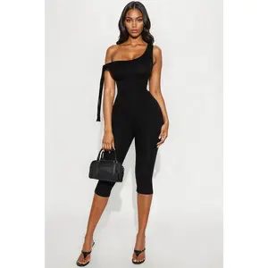 Sweet Like Candy Capri Jumpsuit - Black