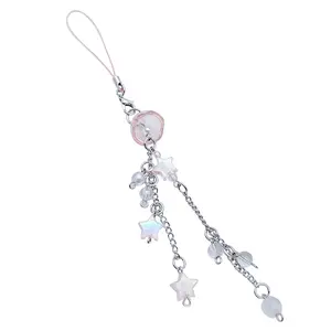 Jellyfish Shape Star Pendant Phone Lanyard DIY Handmade Cute Charm Jewelry