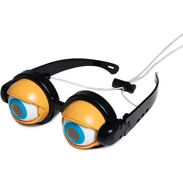 Funny Googly Eye Glasses - Novelty Cartoon Plastic Party Eyewear, Adult/Kid Fit Blinking Eyeball Props for Halloween Costume Parties, Photo Booth Gifts