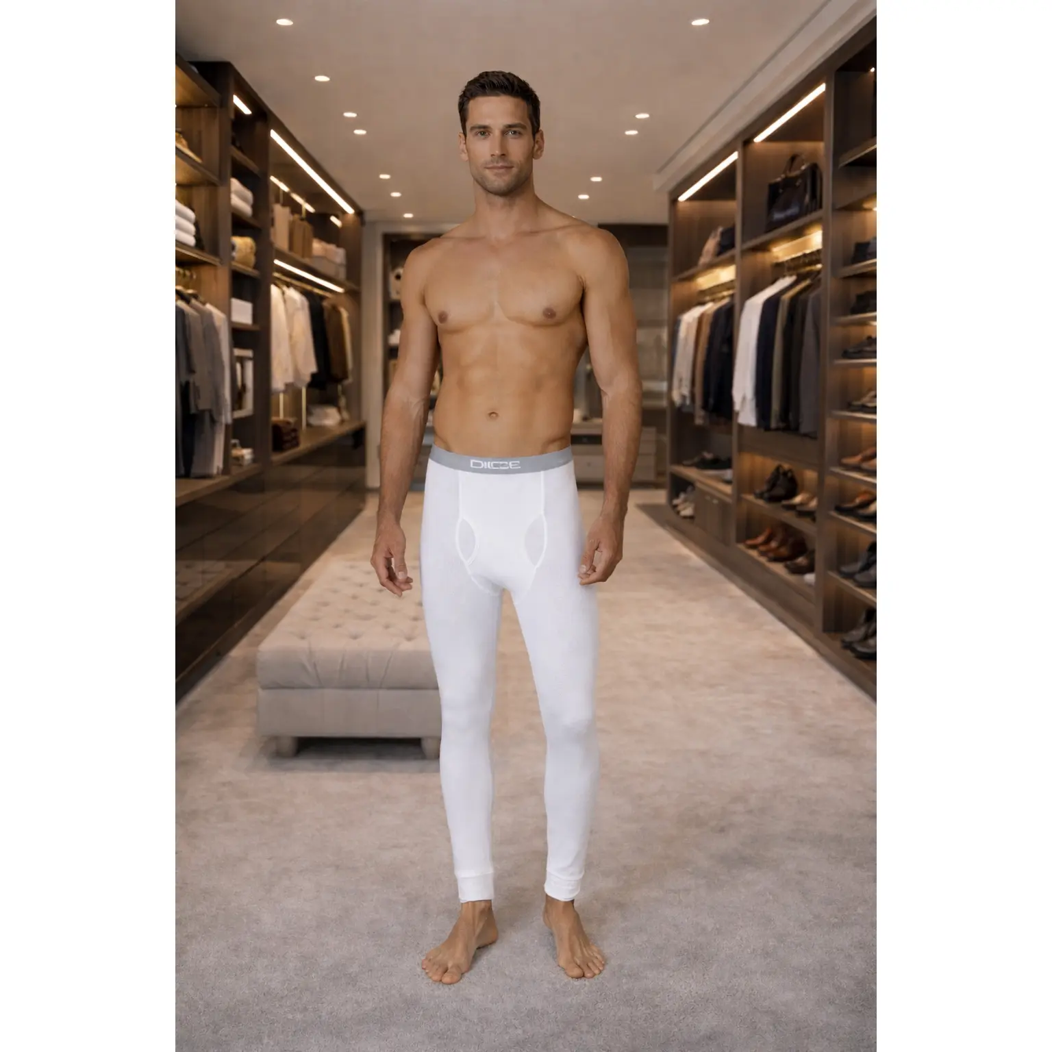 Men's long johns pant 100% cotton