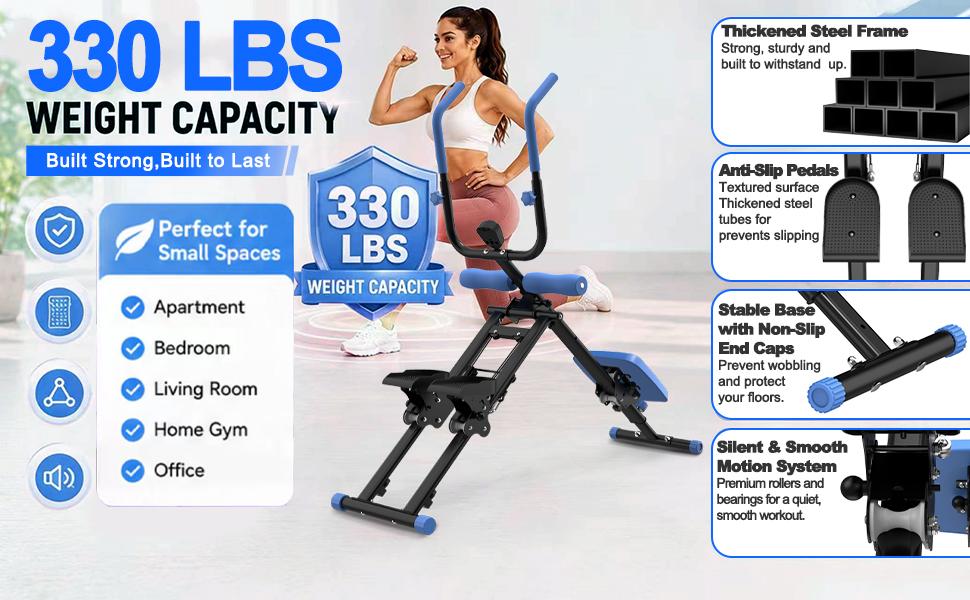 【KINMAC】2 In 1 Stair Stepper & Ab Workout Machine - Multi-Function Trainer-Upgrade Stairmaster & Ab Trainer Machine Workout Equipment For Home Gym Office