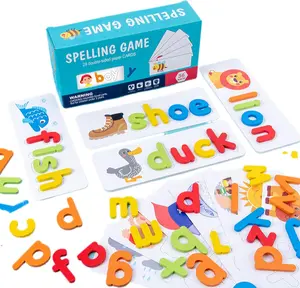 Learning Educational Toys for 2-6 Years Old Boys Girls, See & Spell Matching Letter Game with Alphabet Cards for Kids, Preschool CVC Word Builders Toy, Ideal Birthday Gifts for kids