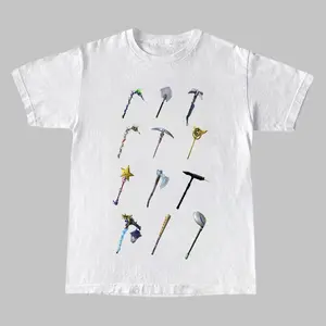 Fortnite Pickaxe Collection Graphic T Shirt Trendy Fun Printed Heavy Cotton Gift for Men