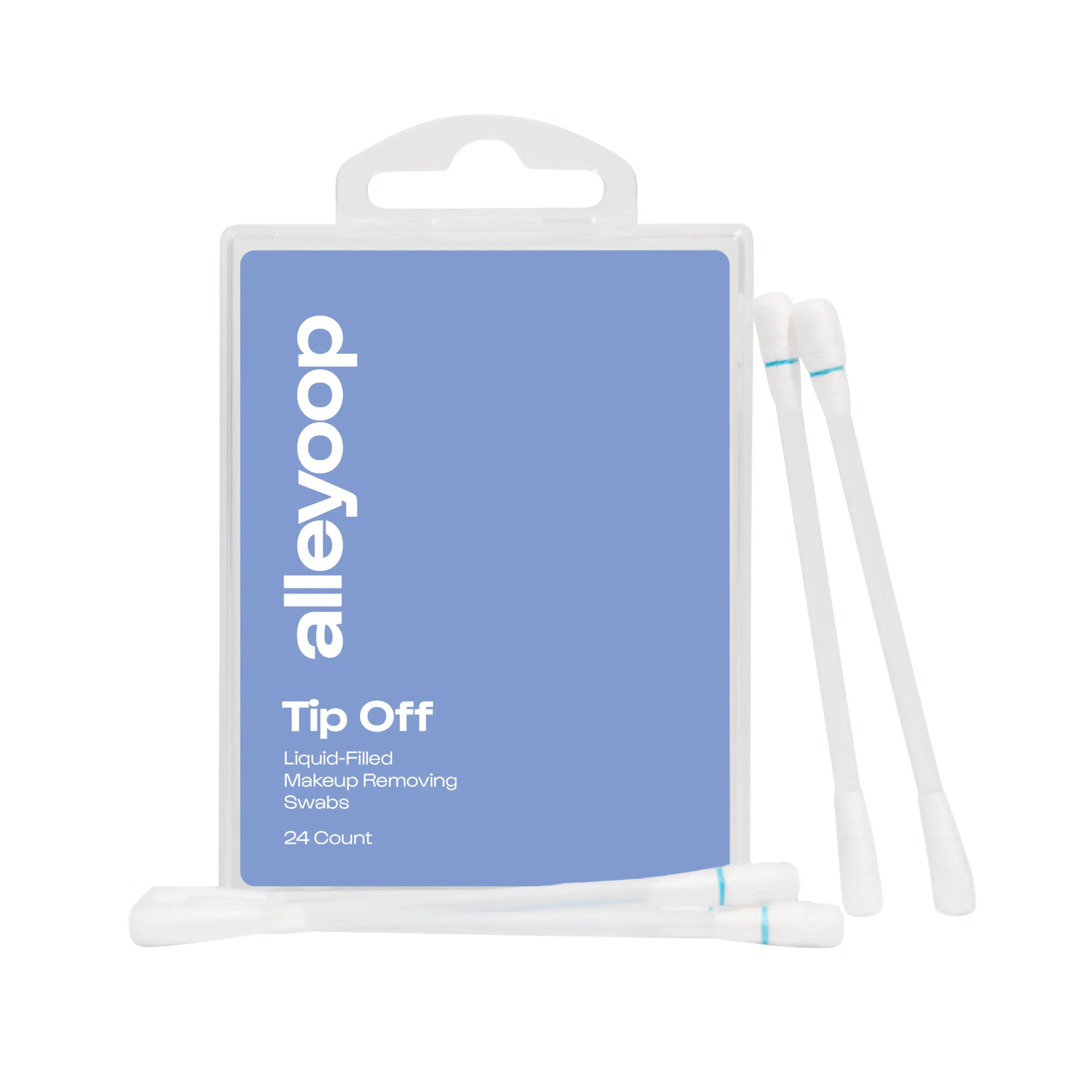 Tip Off Liquid-Filled Makeup Removing Swab, touch-up or quick fix, wipe off smudges, flakes, effective at removing makeup, with an Aloe Vera-infused solution to soothe