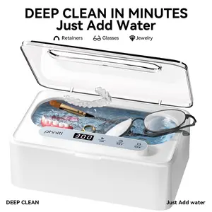 Ultrasonic Jewelry Cleaner 48KHz for Jewelry Glasses Dual Cleaning Modes, Stainless Steel Tank