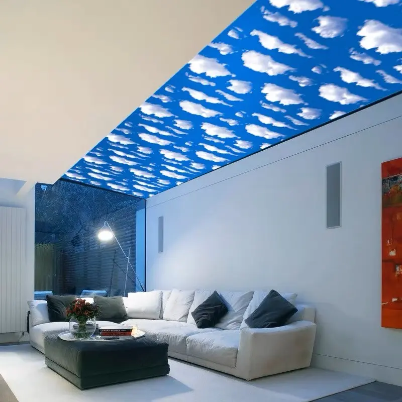 Self-Adhesive Peel & Stick Vinyl Wallpaper, Blue Sky Clouds Design, Easy Clean Anti-Stain, Ideal Home Decor for Living Room/kitchen/bedroom/dormitory, Removable Wallpaper
