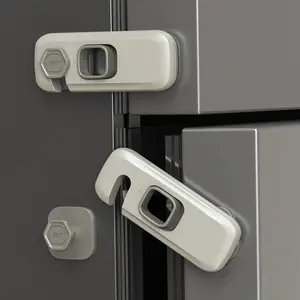 Child Safety Locks for Refrigerators Cabinets Drawers, Easy Install No Drilling Required, Strong Bonding PVC Material, Very Child Protection