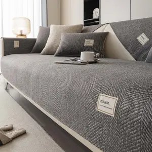 1pc Bohemian Style Sofa Cover, Dustproof Sofa Protector, with Alphabet Design, Anti-slip and Pet-friendly Furniture Protection Cover made of Polyester Material, Can be Washed by Machine, Dustproof, Washable Sofa Slipcover