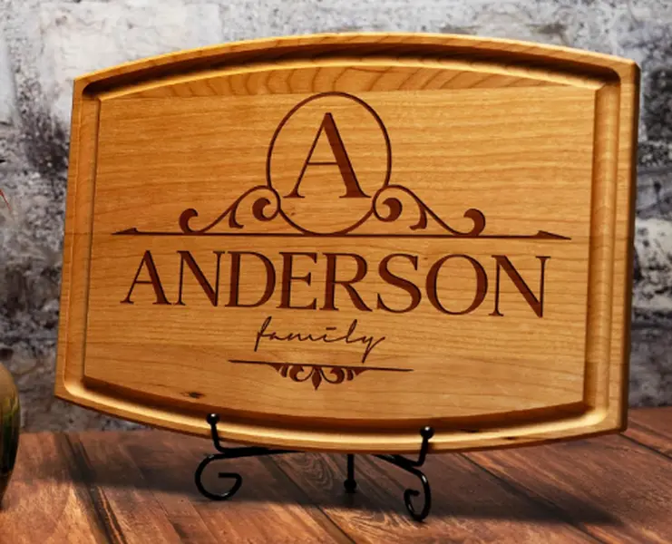 Personalized & Monogrammed Cutting Boards - Customized Gifts for Christmas, Wedding, Anniversary, Realtor Closing - Handmade Custom Wooden Chopping Board - Customizable Wood Kitchen Block