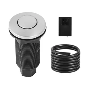 Garbage Disposal Air Switch Kit For 3.5-Inch Sink Top, Push Button Air Switch Replacement With Power Cord And Mounting Plate, Waterproof And Easy Install, Compatible With Most Kitchen Waste Disposers And Garbage Disposals