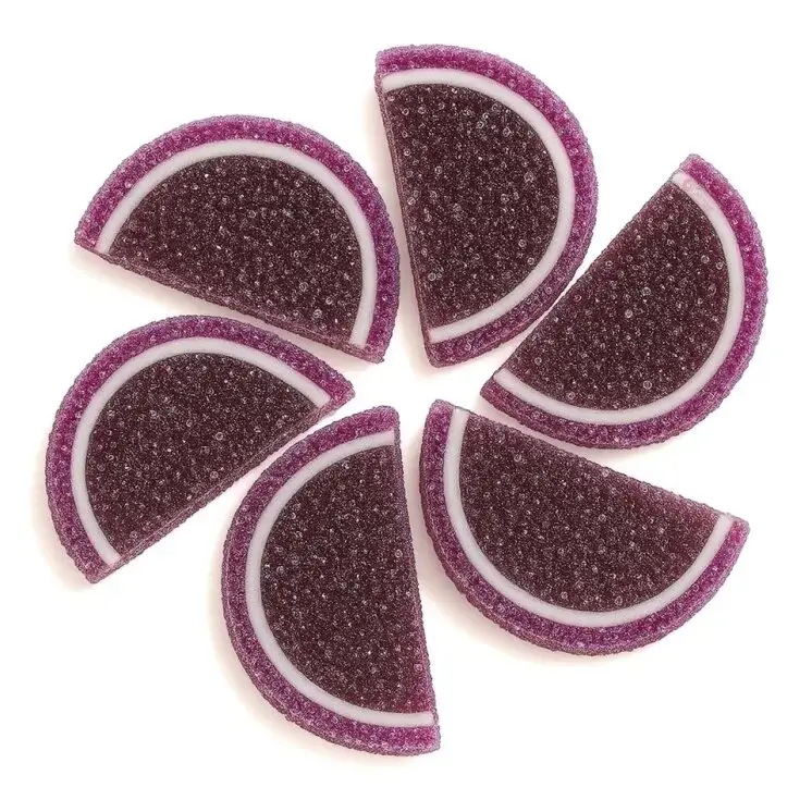 NY Spice Shop Grape Fruit Jelly Slices Candy – Chewy, Fruity Sugar-Coated Jellies Perfect for Party Favors, Snacking, Holiday Gifts, and Summer Treats Sweet