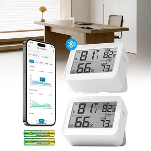 Bluetooth Thermo-Hygrometer: 6-in-1 Indoor  Monitor with APP control, custom comfort, 2-year data export. For home, wine cellar, greenhouse