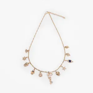 Gold & Diamond Station Necklace