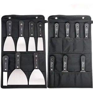 Drywall Paint Scraper Tools with Storage Bag,Spackle Drywall Putty Knife Set,Stainless Steel Spackling Taping Knife Tool for Repairing,Removing Wallpaper,Applying Putty,Mud, Plaster Scraping