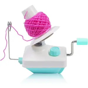 Yarn Ball Winder Hand Operated Winding  Winder Machine Yarn String Ball Winder, Convenient Ball Winder for Yarn Tabletop Clamp, Green Blue