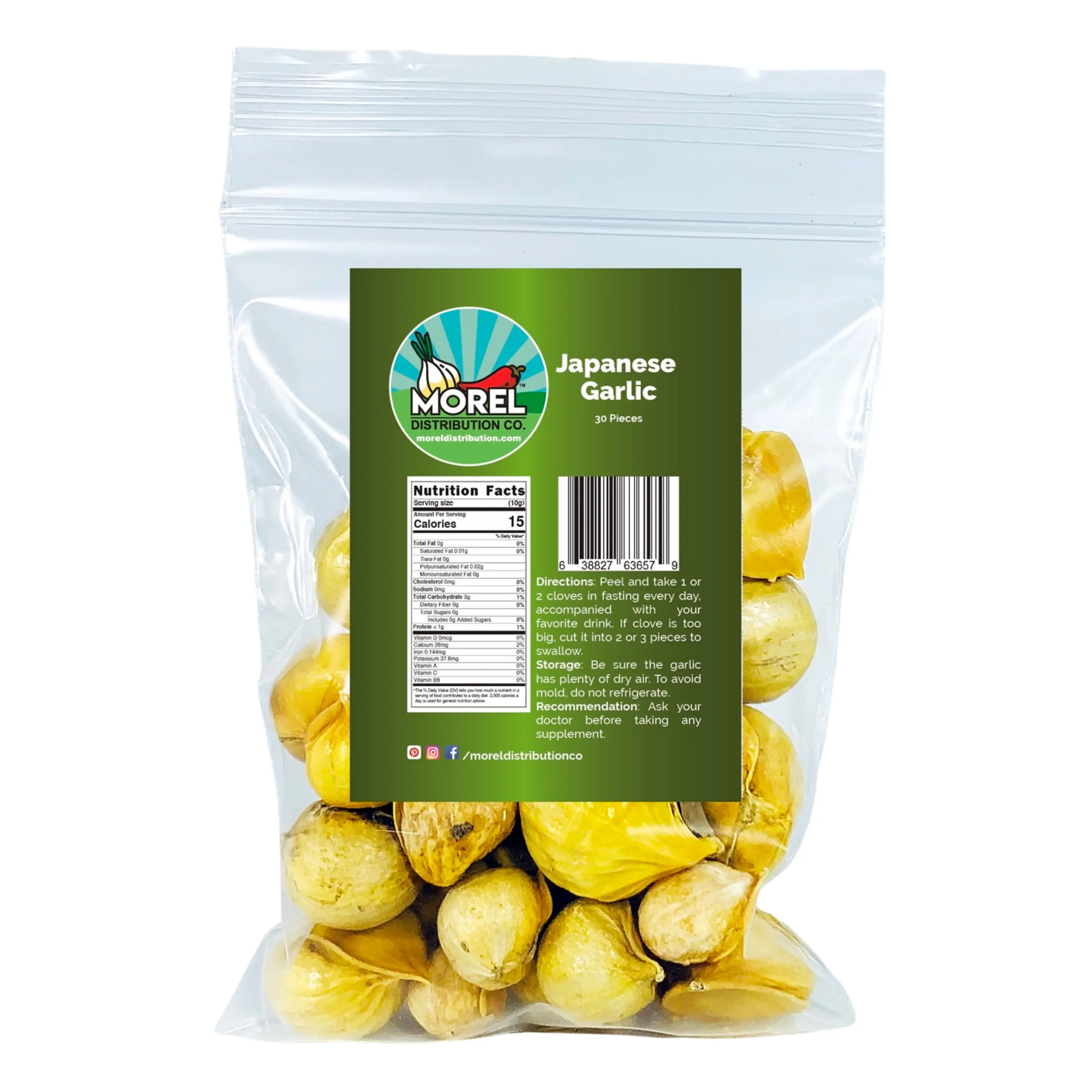 Japanese Garlic (Ajo Japones) 100% Natural!!! 30 (Count per bag) 1.5 oz