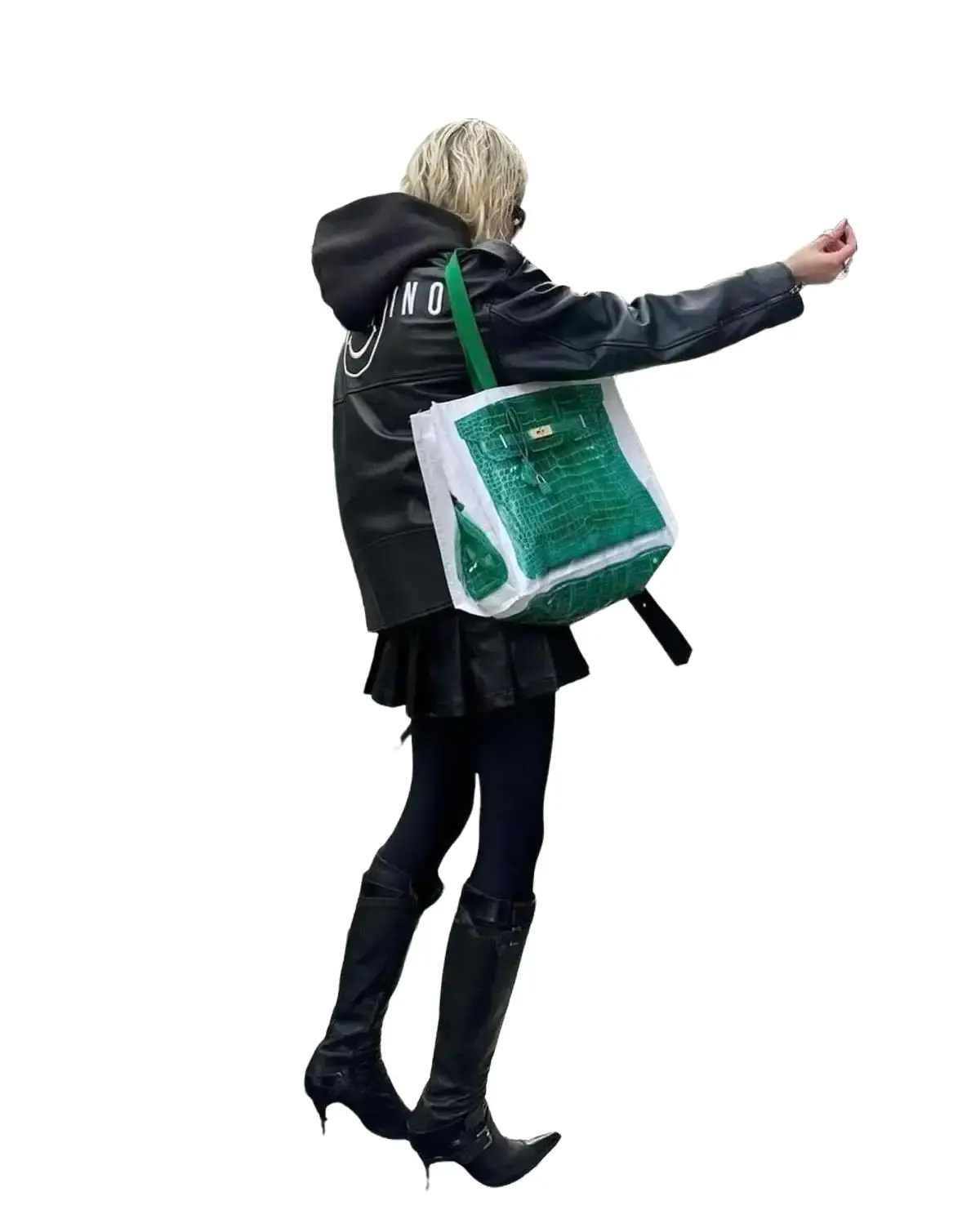 2025 INS blogger's parody creative grocerybags platinum bag remake fashion blogger's same fitness and leisure bag Beach Bag Fashionable Shopping Bag Grab Bags