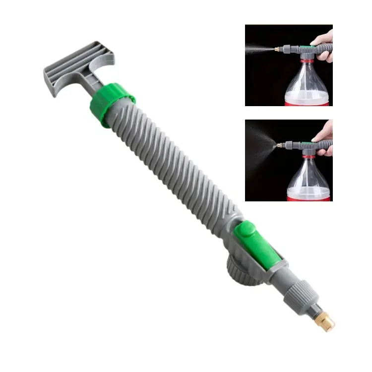 [Back to School]1 Count Manual Pressure Sprayer Nozzle, Adjustable Mist and Jet Mode, Anti‑slip Handle for Household and Garden Plant Watering-MM1