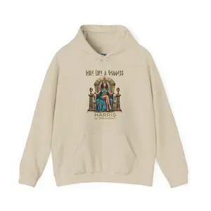 Kamala Harris "Rule Like a Goddess" Egyptian Queen Hoodie - Bold Political Leadership Hooded Sweatshirt - Available in Multiple Colors Classic Cotton