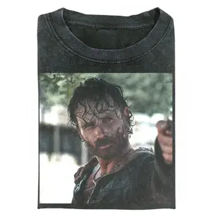Rick Grimes The Walking Dead Graphic T-shirt, Men's and Women's Crew Neck Shirt, Vintage Style, Pop Culture Shirt, Trending T-shirt, Perfect Gift for Men, Gift for Women