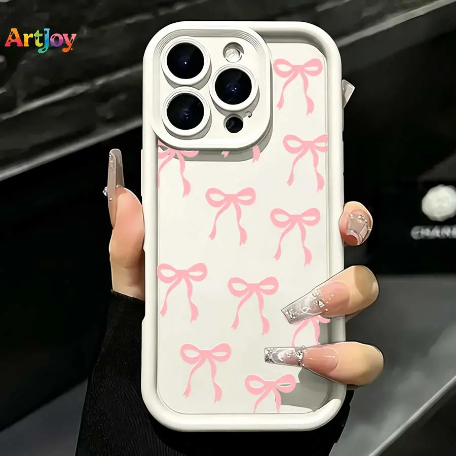 Coquette Aesthetic Full Bow Pattern TPU Phone Case - Smartphone Shell, Phone Accessories for iPhone 17 Pro Max, 16, 16 Plus, 15, 14, 13 & Galaxy S25, S24, S23, S22, S21 PLUS, FE, Ultra, A33 - Adult Birthday/Holiday Gift, Multiple Phones