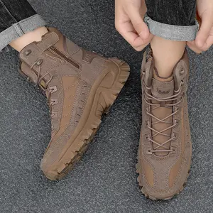 5.AA Couple's Style All-Season All-Terrain High-Top Round Toe Lightweight Breathable Non-Slip Outdoor Sports Shoes, Suitable for Hikinekking, Work, Tactical Activities, Fashionable Outdoor Shoes, Hiking Shoes, Hiking Boots, Jungle Use