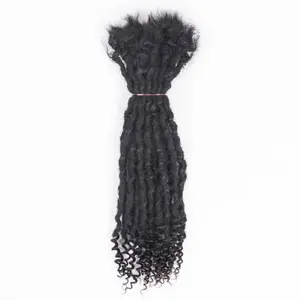 ICONIK STRANDS Pre-Made Locs with Curly Ends Natural Black 10" & 12" Lengths .6cm Width Soft Unprocessed Virgin Hair Extensions Grade 10A Freego Locs