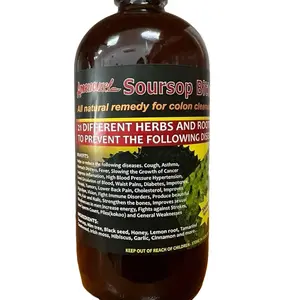 Amenazel Soursop Bitters 16oz - All Natural Remedy for Colon Cleanse - 12 Months International Manufacturer Warranty - Beverage