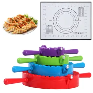 4-Piece Dumpling Maker Press Set - Multi-Use Dough Mold Tool for Empanadas, Ravioli, Gyozas & Jamaican Beef Patties outdoorfun