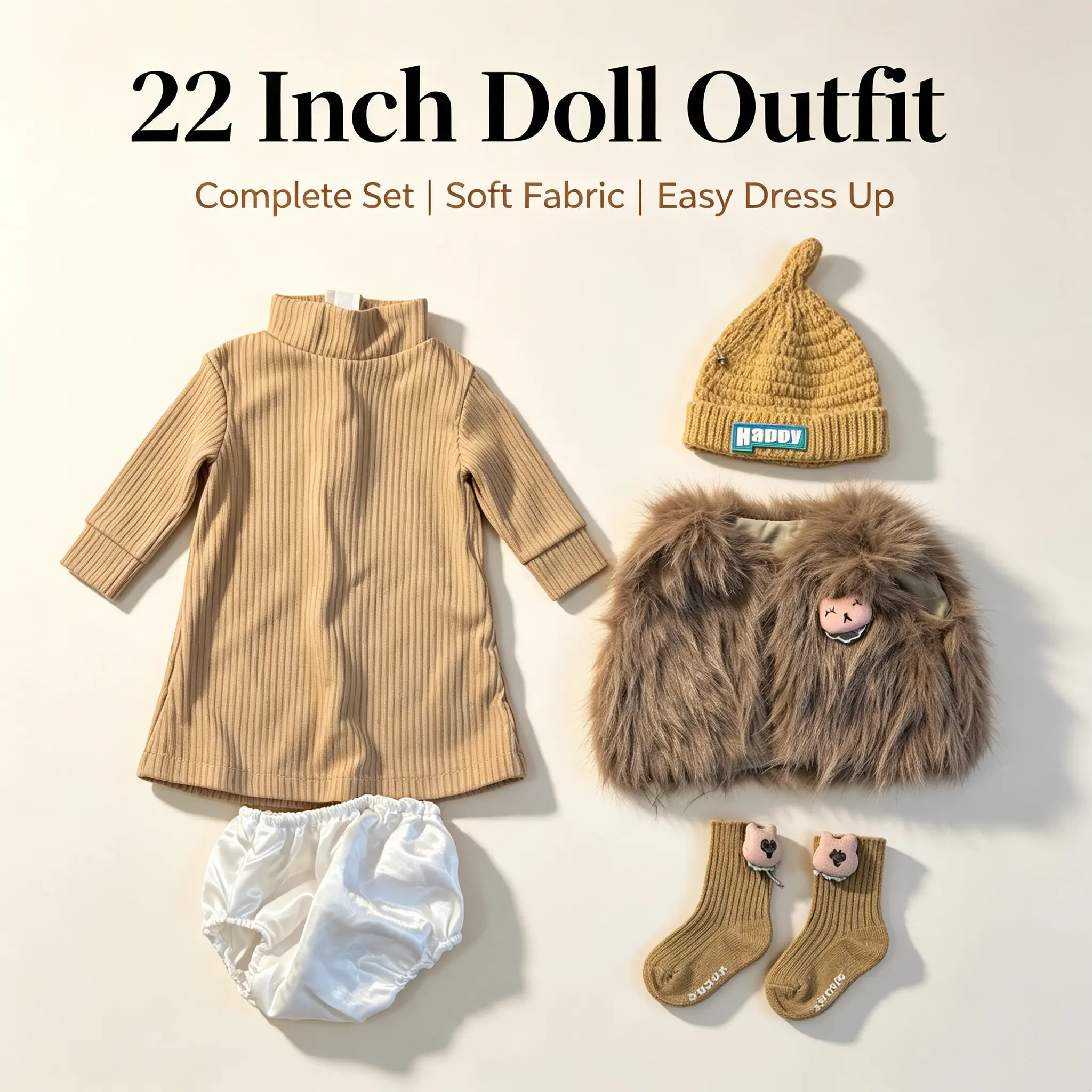 17-22 Inch Reborn Doll Clothes and Accessories Set with  Fashion Dresses Gowns Ideal for doll dress-up and pretend play,Best Role Playing Toy,Clothes For Dolls,Kids’ Birthday & Girls Christmas Gift