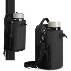 2026's Upgraded Magnetic Gym Bag for Men and WomenWater Bottle PouchGym Magnetic BagMagnetic Crossbody Gym Bag for Gym Travel Work and SportsGym Gifts,Black Black