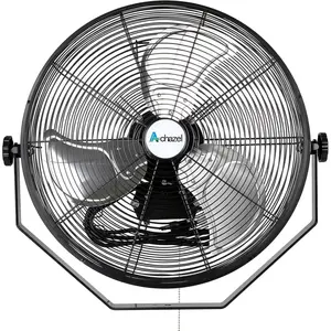 ACHAZEL 18" Industrial Wall Mount Fan, 3-Speed 4300 CFM High Velocity Heavy Duty Metal Air Circulator with Enclosed Motor Warehouse Garage, UL Listed