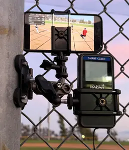 Nakedcellphone Combo Fence Mount and Magnetic Post Holder for Gamechanger Cell Phone, iPhone, Mevo Start, GoPro, Pocket Radar - Ideal for Recording Baseball, Softball, Tennis, Pickleball